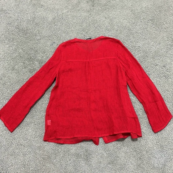 Eileen Fisher Ruby red shirt - Picture 4 of 7